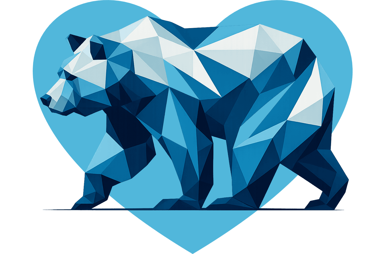 BearHeart Ventures — a faceted bear inside a heart